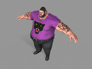 fat thug Modello 3D