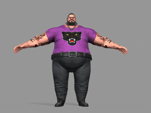 fat thug Modello 3D