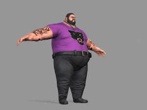 fat thug Modello 3D