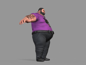 fat thug Modello 3D