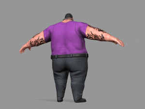 fat thug Modello 3D