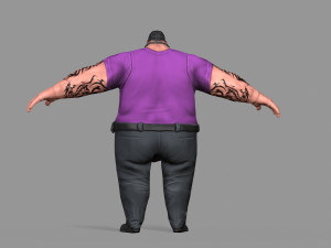 fat thug Modello 3D