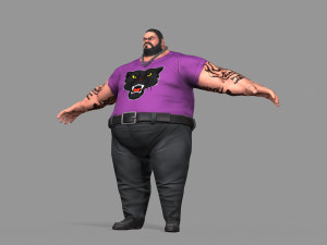 fat thug Modello 3D