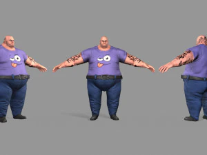 fat gangster 3D Model