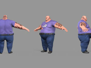 fat gangster 3D Model
