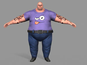 fat gangster 3D Model