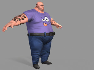 fat gangster Modelo 3D