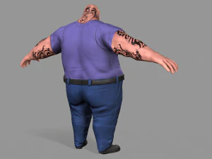 fat gangster 3D Model