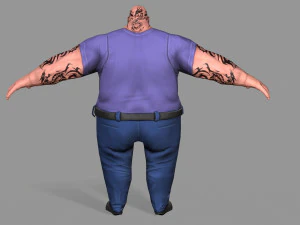fat gangster 3D Model