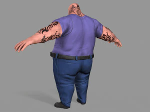 fat gangster 3D Model