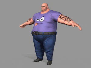 fat gangster 3D Model