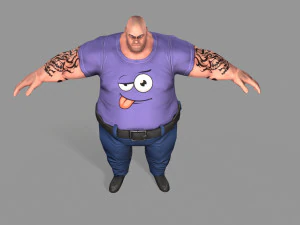 fat gangster 3D Model