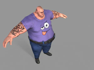 fat gangster 3D Model