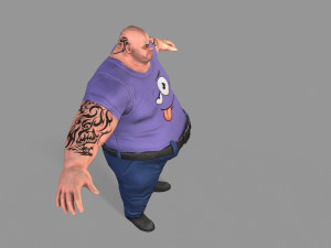 fat gangster Modelo 3D