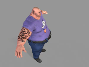 fat gangster 3D Model