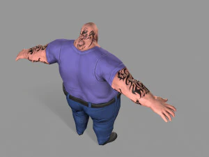fat gangster 3D Model