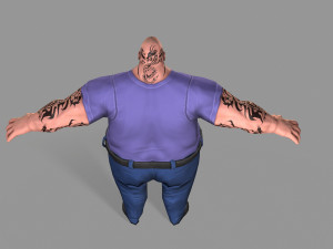 fat gangster Modelo 3D