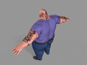 fat gangster 3D Model