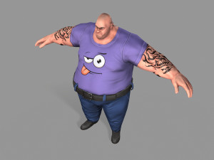 fat gangster Modelo 3D