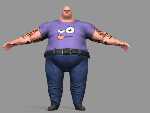 fat gangster 3D Model