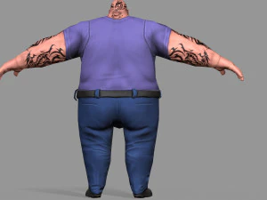 fat gangster 3D Model