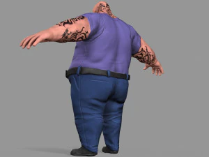 fat gangster 3D Model