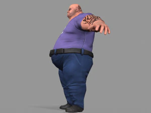 fat gangster 3D Model