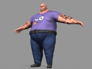 fat gangster 3D Model