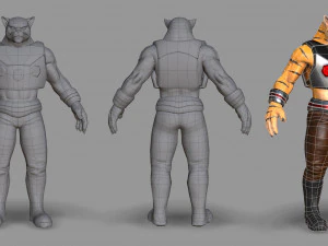 gemuteerde kat 3D Model