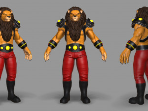 mutant lion Modello 3D