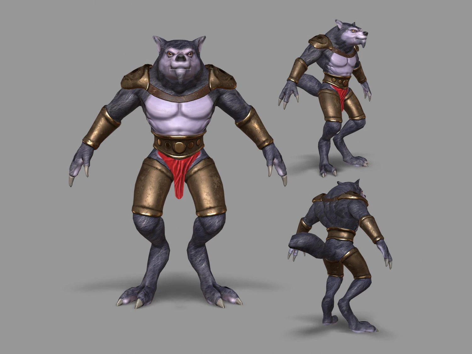 weerwolfmutant 3D Model .c4d .max .obj .3ds .fbx .stl .blend 