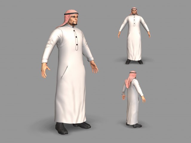 arab Model 3D .c4d .max .obj .3ds .fbx .stl .blend 