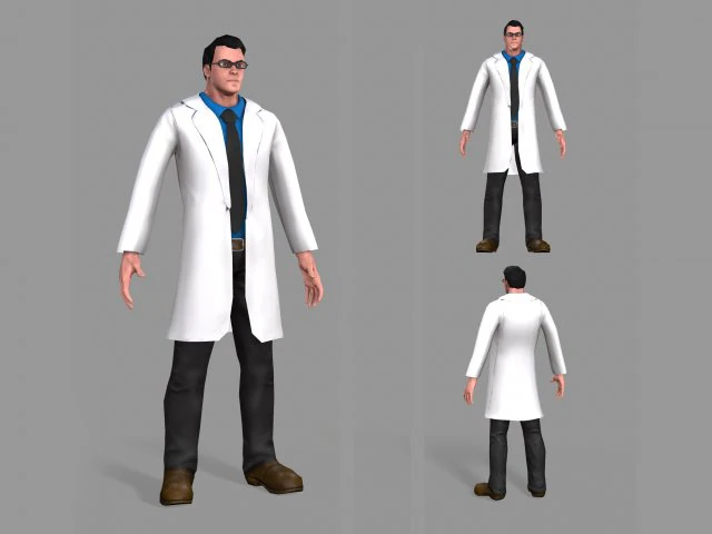 Arzt 3D Modell .c4d .max .obj .3ds .fbx .stl .blend