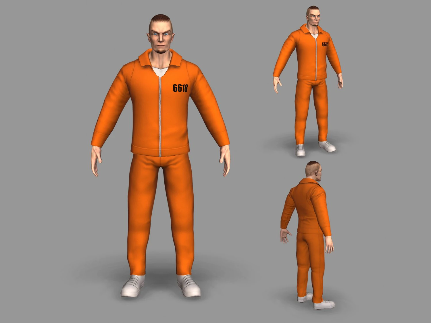 prisoner 3D Model .c4d .max .obj .3ds .fbx .stl .blend