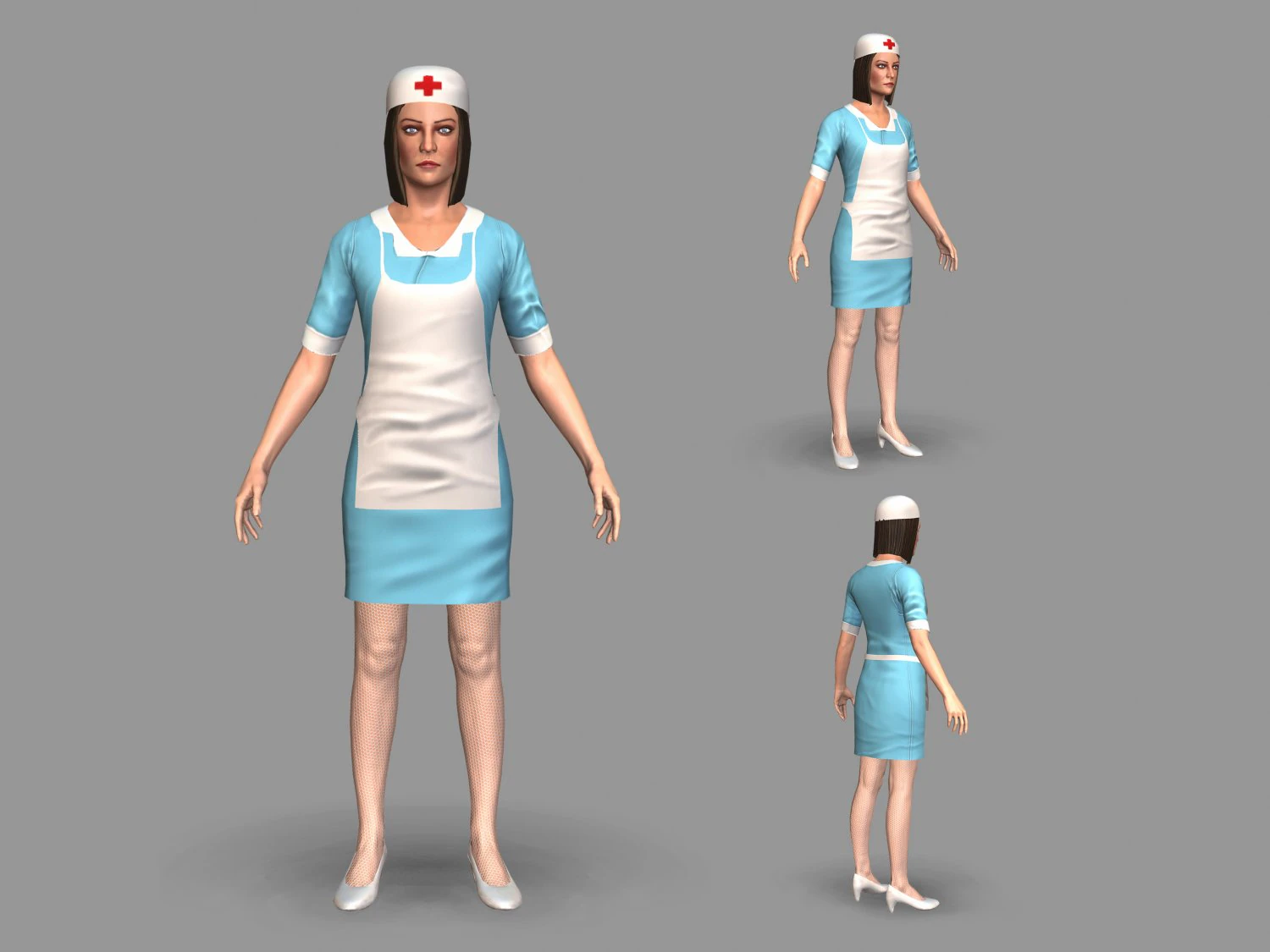 nurse 3D Model .c4d .max .obj .3ds .fbx .stl .blend 