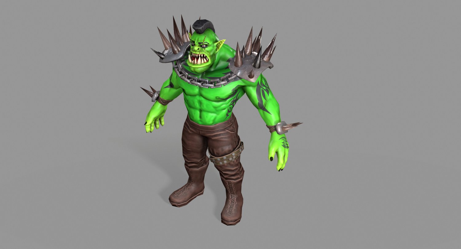 Орк 3д. Orc 3d model.