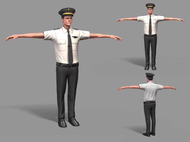 pilot 3D मॉडल .c4d .max .obj .3ds .fbx .stl .blend