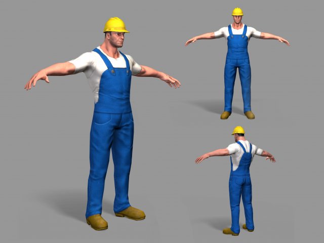 worker 3D मॉडल .c4d .max .obj .3ds .fbx .stl .blend 