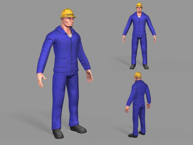 worker Modello 3D .c4d .max .obj .3ds .fbx .stl .blend 