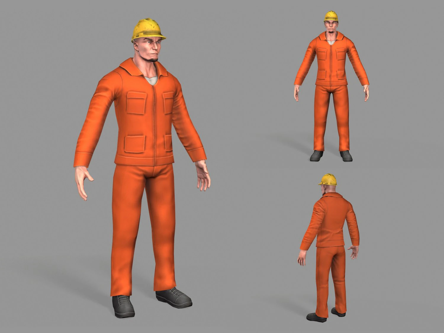 worker 3D Model .c4d .max .obj .3ds .fbx .stl .blend 
