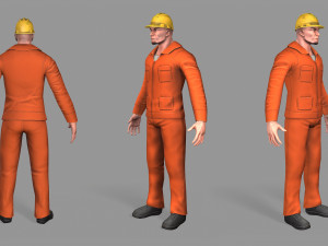 worker Model 3D