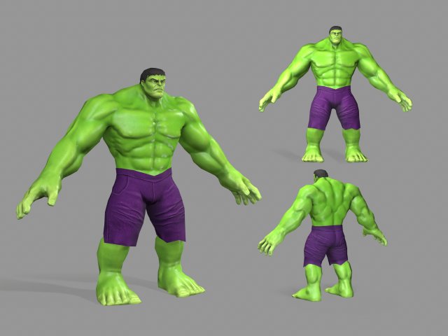 hulk 3D Model .c4d .max .obj .3ds .fbx .stl .blend 