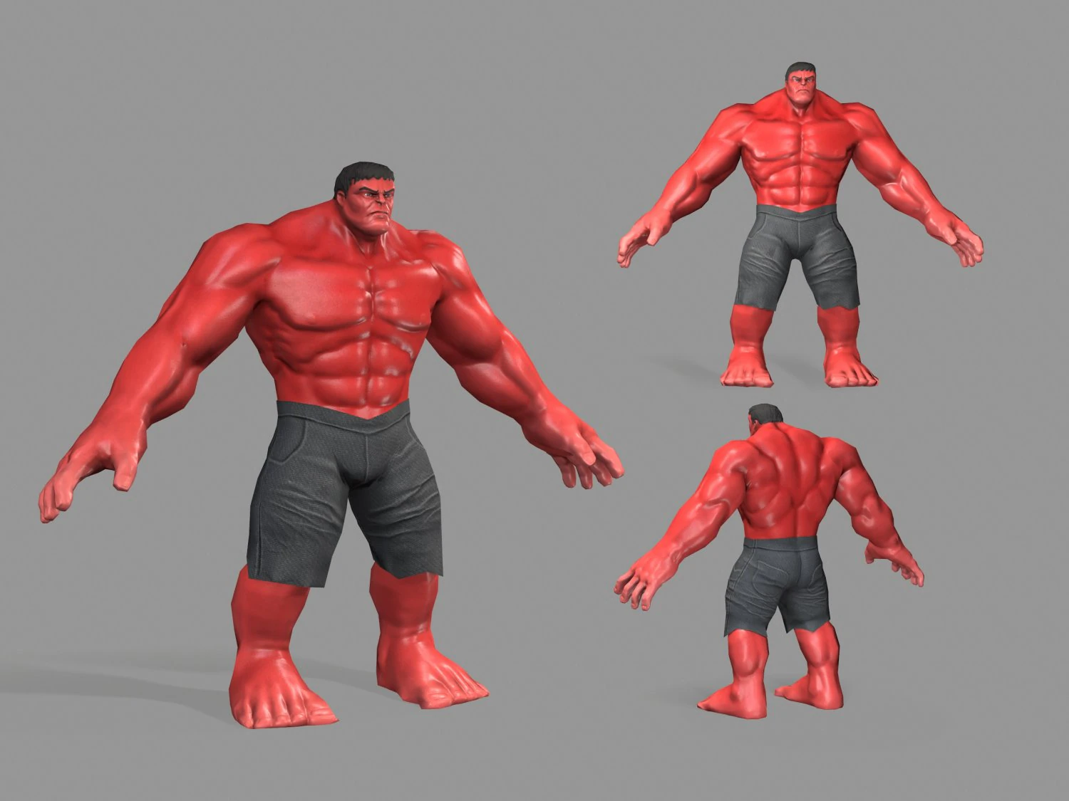 hulk Modelo 3D .c4d .max .obj .3ds .fbx .stl .blend 