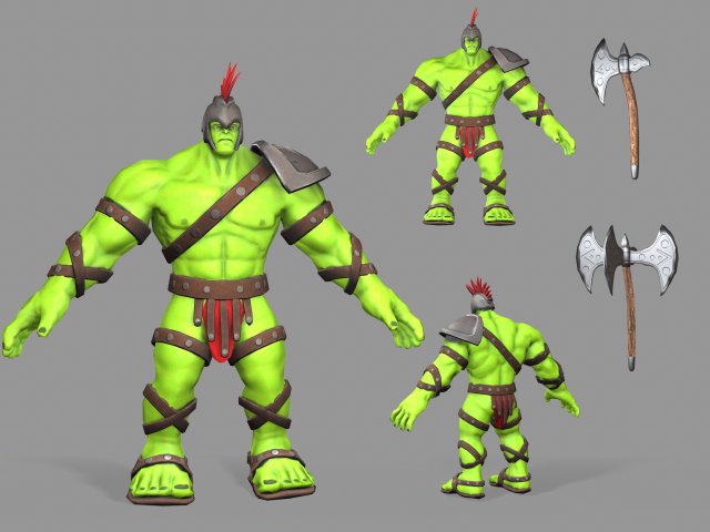 gladiator hulk Modello 3D .c4d .max .obj .3ds .fbx .stl .blend 