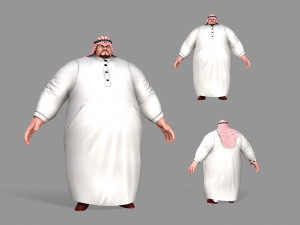 fat arab 3D Model