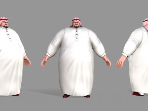 fat arab Modelo 3D