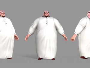 fat arab 3D Model