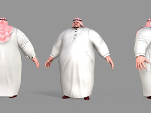fat arab Modelo 3D