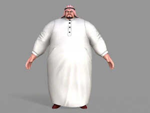 fat arab 3D Model