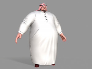 fat arab Modelo 3D